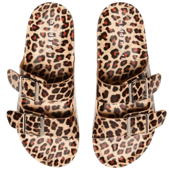 Steve Madden Sz 9 Teddy Leopard Slip On Sandal gently worn - Picture 2 of 2